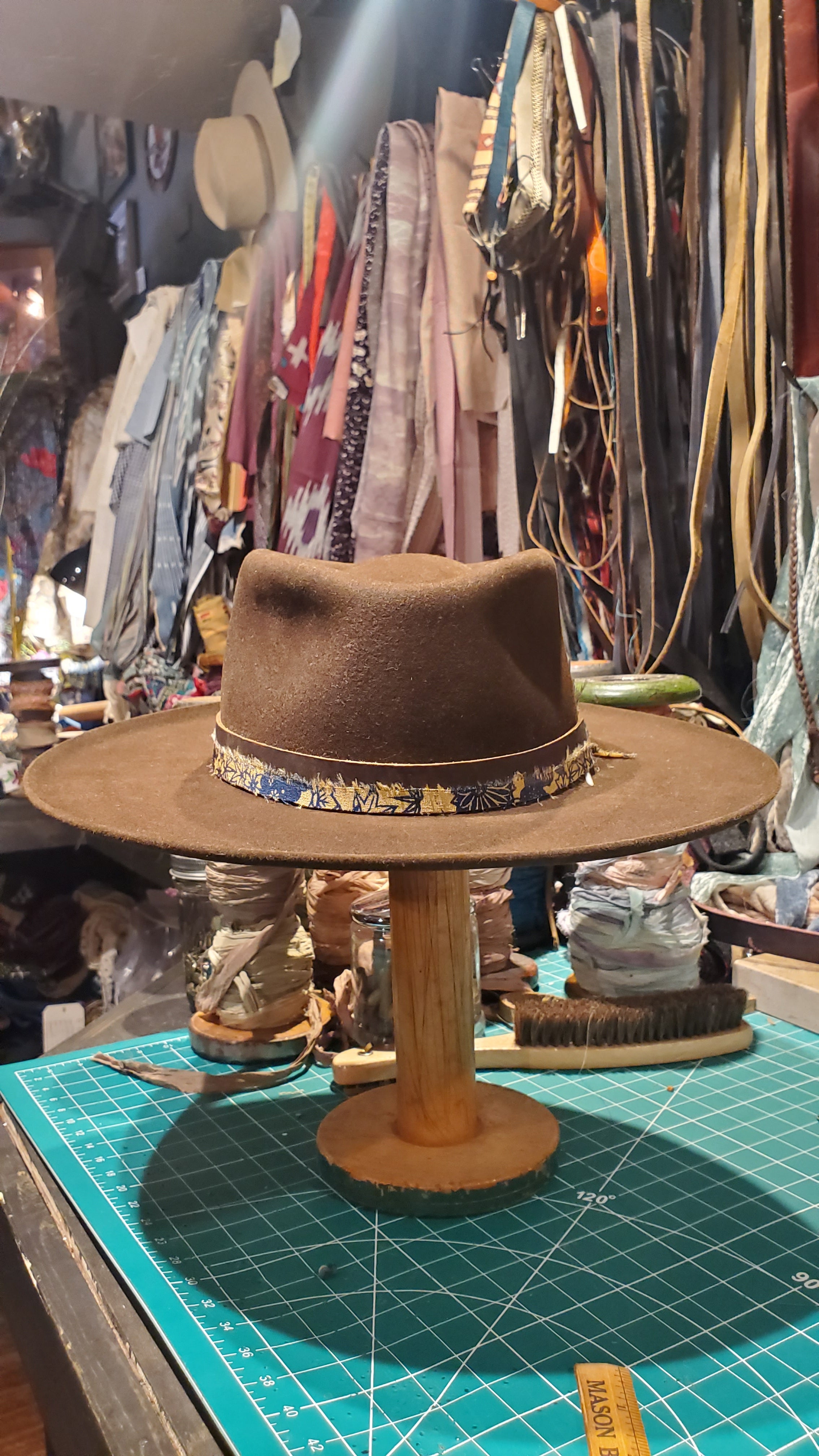 African Straw Hat with Chin Strap #40-Fits 22-23 Head